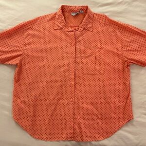Vintage Venezia Men's Vibrant Orange Casual Shirt‎ 4XL